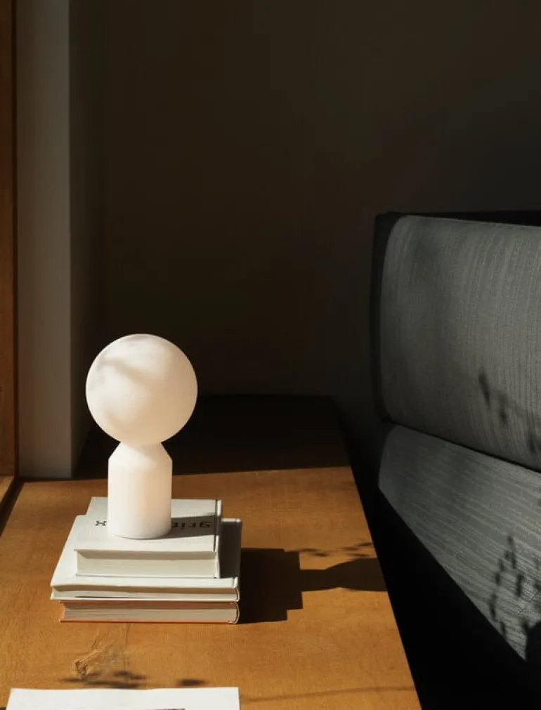 Normann Copenhagen Yo portable table lamp, small, white
