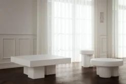 NORR11 Gear Square coffee table, 100 x 100 cm, chalk