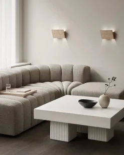 NORR11 Gear Square coffee table, 100 x 100 cm, chalk