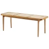 NORR11 Le Roi bench, oak stained ash - rattan