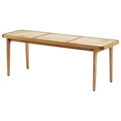 NORR11 Le Roi bench, oak stained ash - rattan
