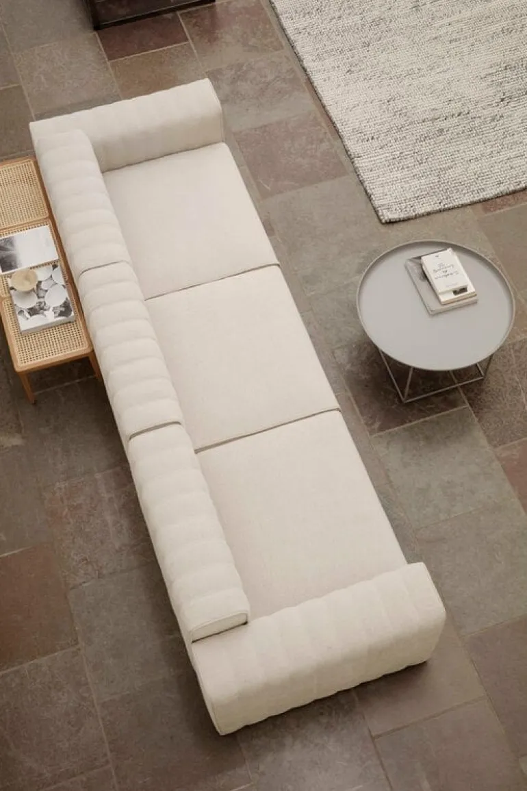 NORR11 Le Roi bench, oak stained ash - rattan