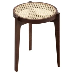 NORR11 Le Roi side table, dark smoked ash - rattan