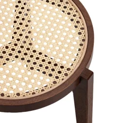 NORR11 Le Roi side table, dark smoked ash - rattan