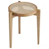 NORR11 Le Roi side table, oak stained ash - rattan