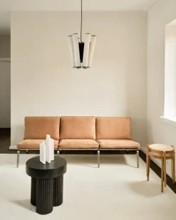 NORR11 Le Roi side table, oak stained ash - rattan