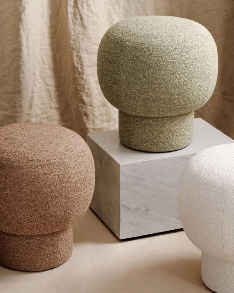 NORR11 Liège pouf, Barnum Bouclé 01 off-white