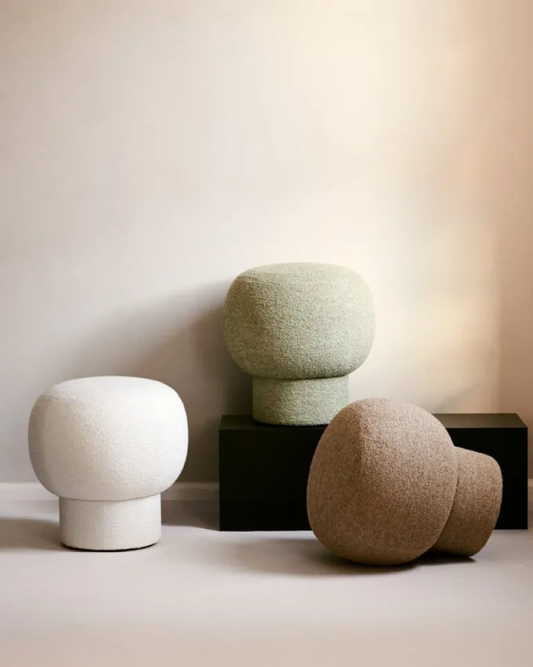 NORR11 Liège pouf, Barnum Bouclé 07 sage