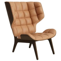 NORR11 Mammoth chair, dark smoked oak - Dunes Camel 21004 leather