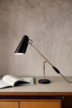 Northern Birdy table lamp, black - brass