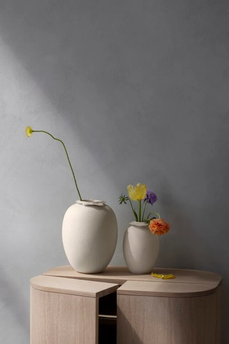 Northern Brim vase, 28 cm, beige