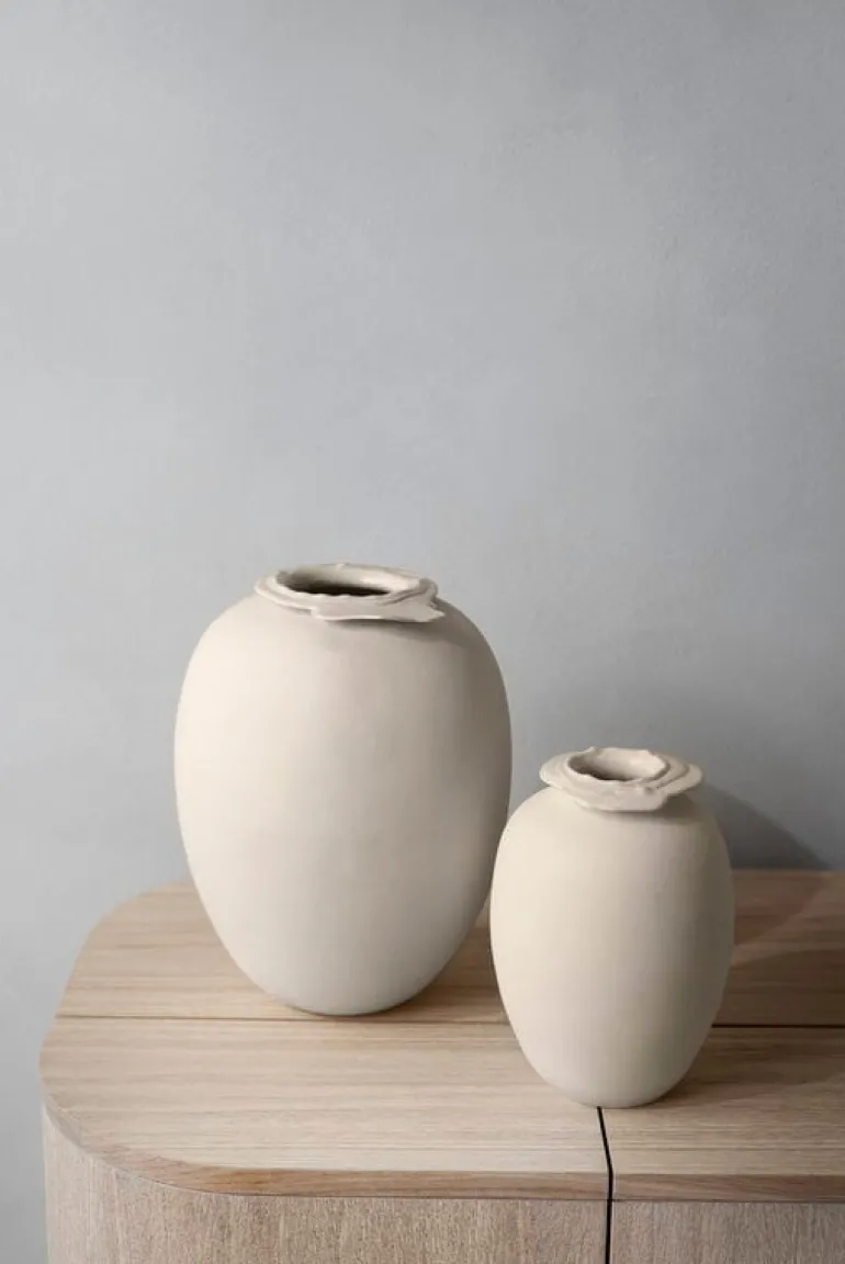 Northern Brim vase, 28 cm, beige