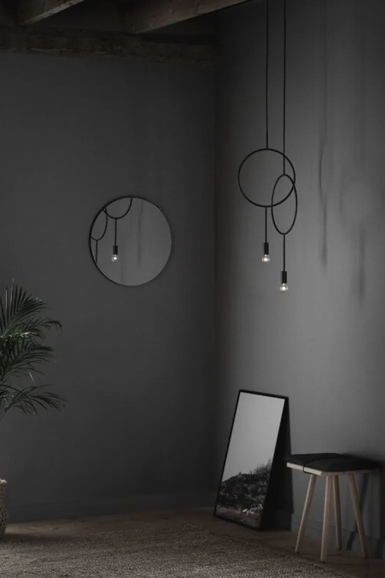 Northern Circle pendant, dark grey