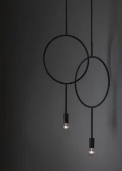 Northern Circle pendant, dark grey