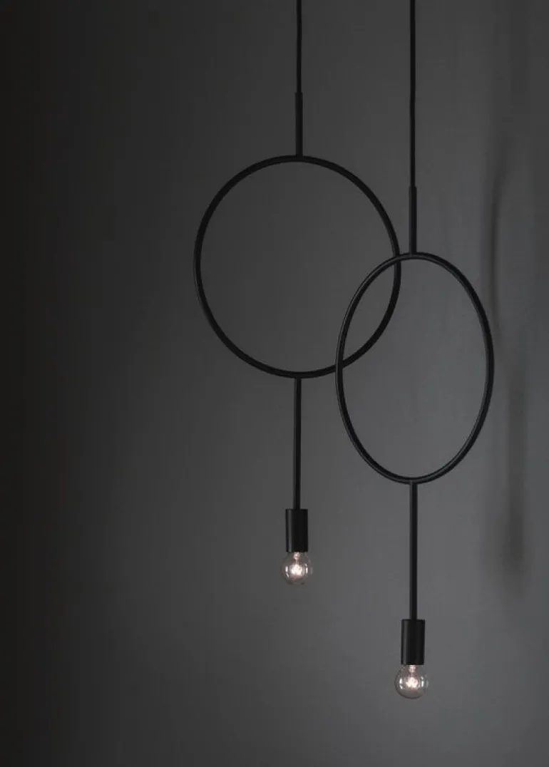 Northern Circle pendant, dark grey