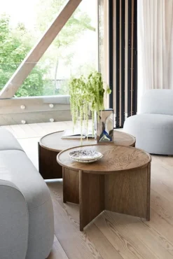 Northern Cling coffee table, small, 70 cm, smoked oak