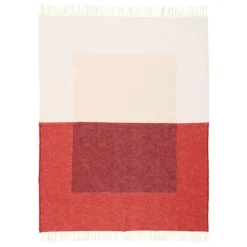 Northern Echo throw, 130 x 170 cm, red