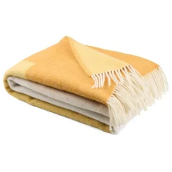 Northern Echo throw, 130 x 170 cm, yellow