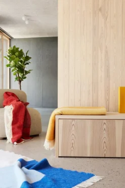 Northern Echo throw, 130 x 170 cm, yellow