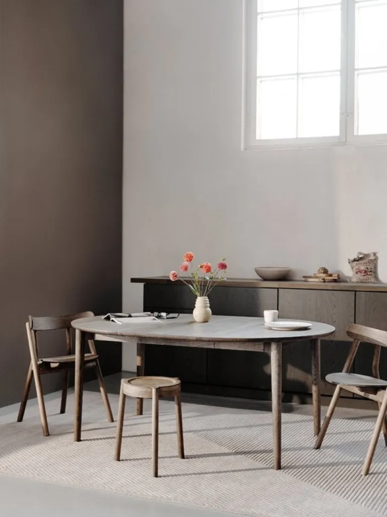 Northern Expand dining table, 120 cm, extendable, smoked oak