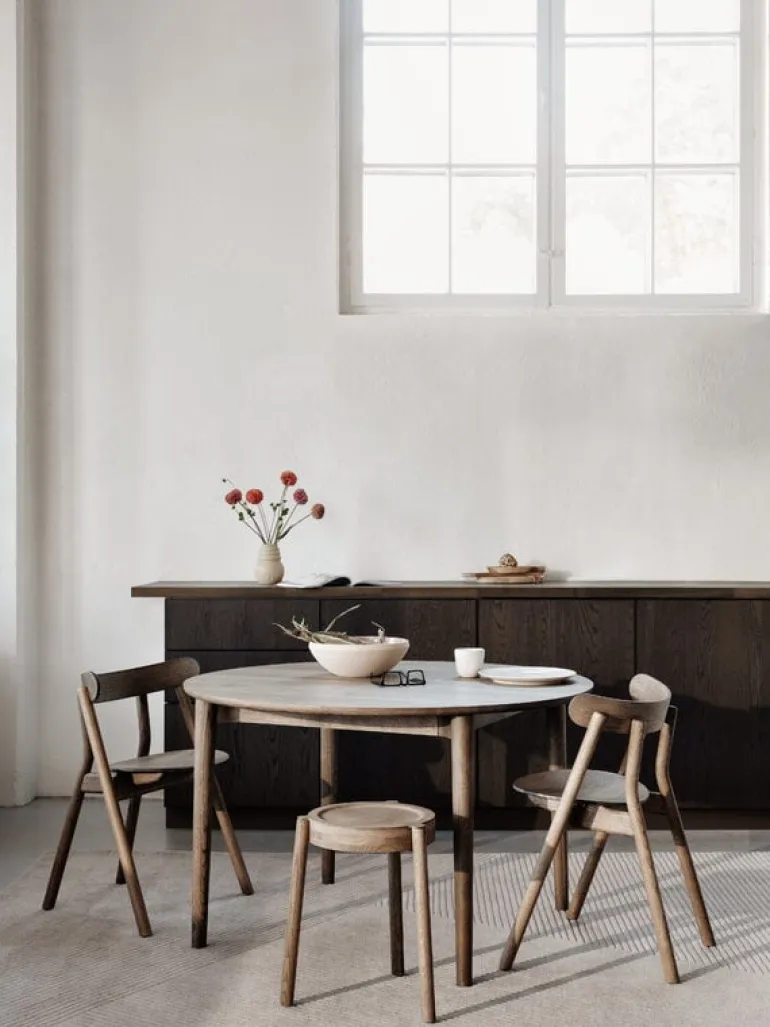 Northern Expand dining table, 120 cm, extendable, smoked oak