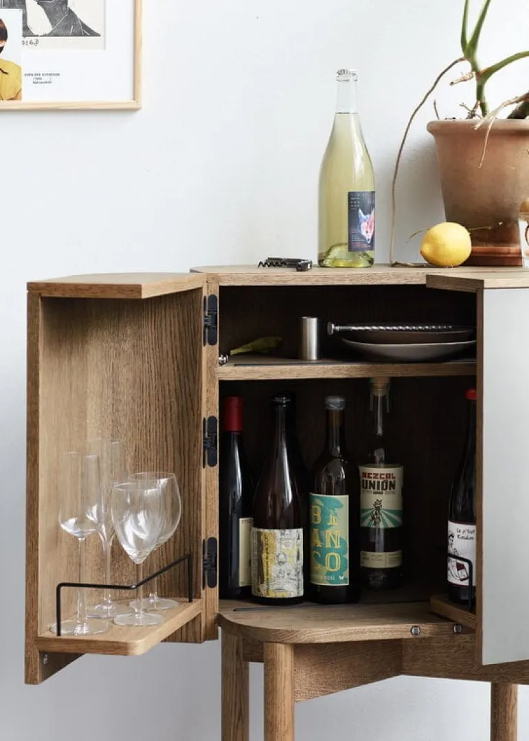 Northern Loud bar cabinet, light oak