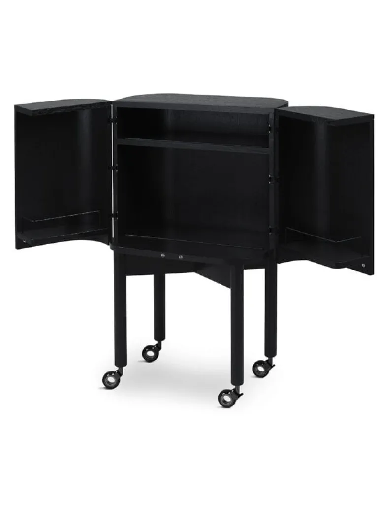 Northern Loud bar cabinet, black oak