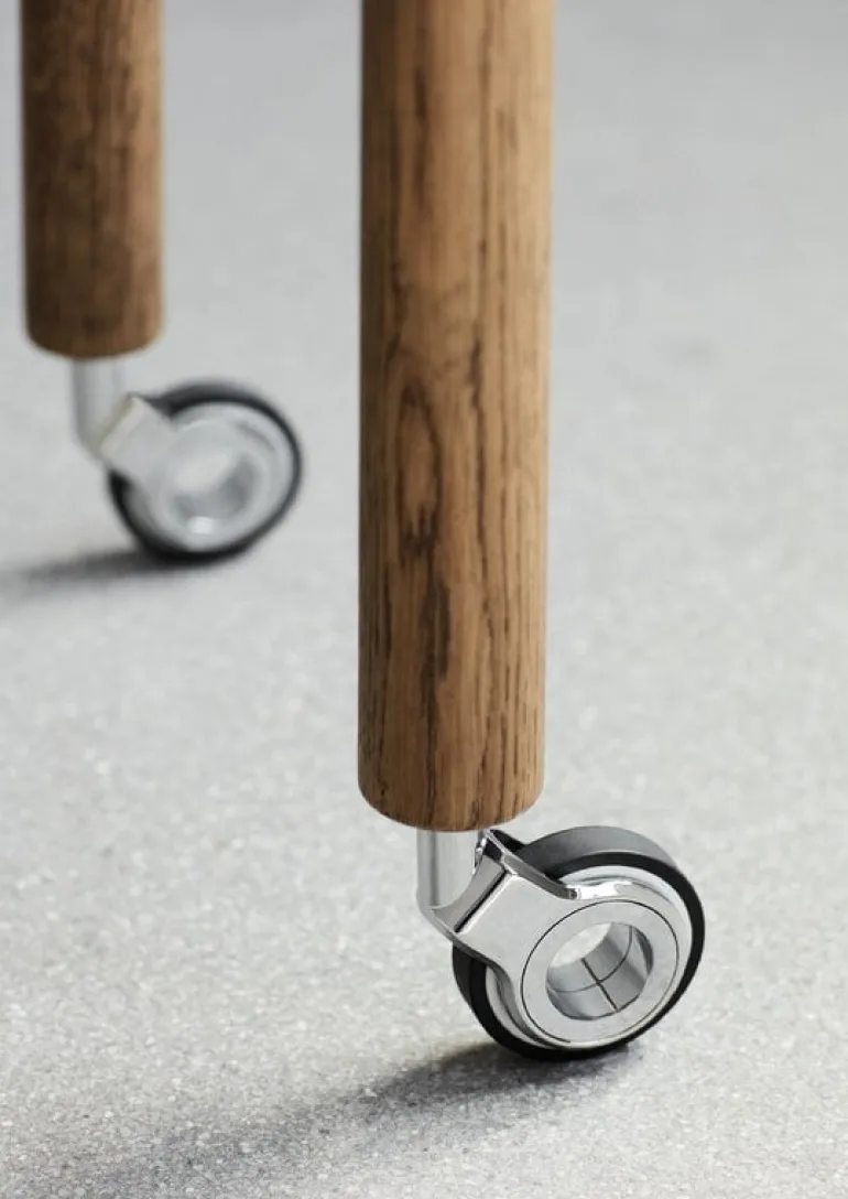 Northern Loud bar cabinet, smoked oak - aluminium