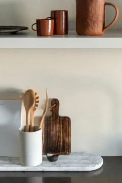 Northern Podium board, 90 cm, mixed white marble