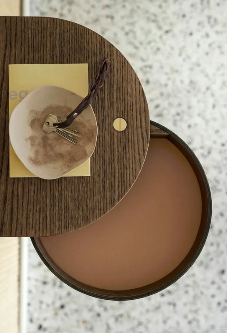 Northern Valet wall drawer, small, smoked oak