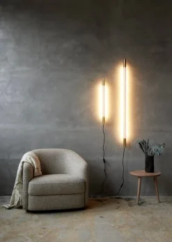 NUAD Radent wall lamp 70 cm, brass