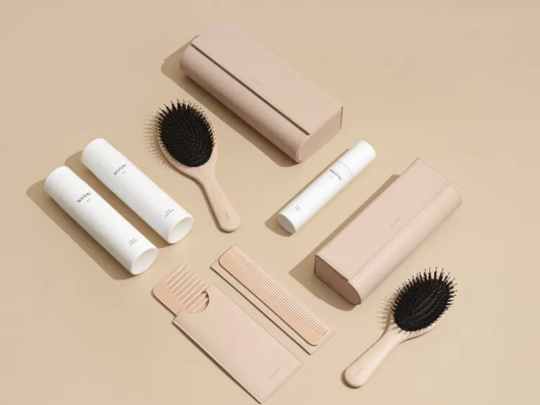 Nuori Revitalizing hair brush, large, rose