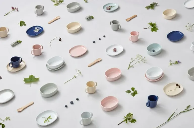 Nuppu Baby tableware, twinflower