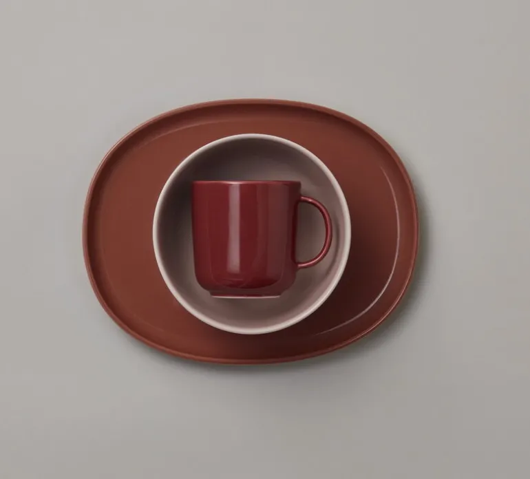 Nuppu Junior tableware set, lingonberry