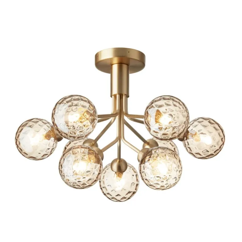 Nuura Apiales 9 ceiling lamp, brushed brass - optic gold