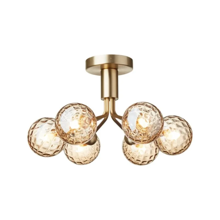 Nuura Apiales 6 ceiling lamp, brushed brass - optic gold