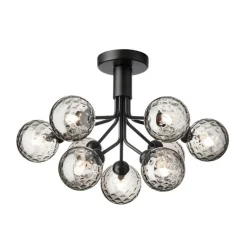 Nuura Apiales 9 ceiling lamp, satin black - optic smoked