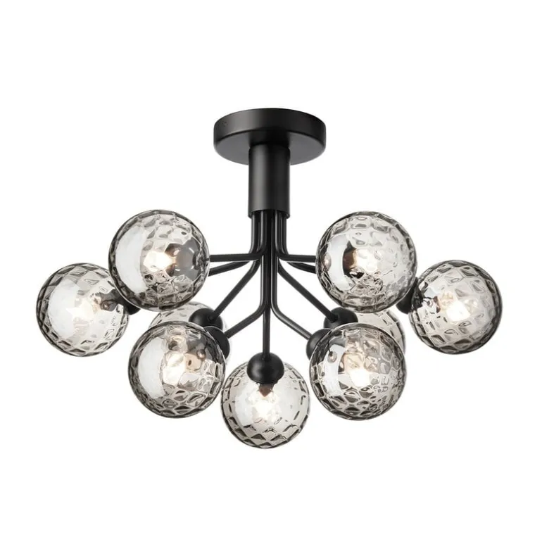 Nuura Apiales 9 ceiling lamp, satin black - optic smoked
