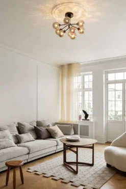 Nuura Apiales 9 ceiling lamp, satin black - optic smoked