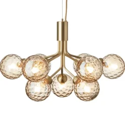 Nuura Apiales 9 pendant, brushed brass - optic gold