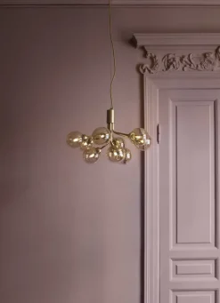 Nuura Apiales 9 pendant, brushed brass - gold