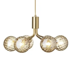 Nuura Apiales 6 pendant, brushed brass - optic gold