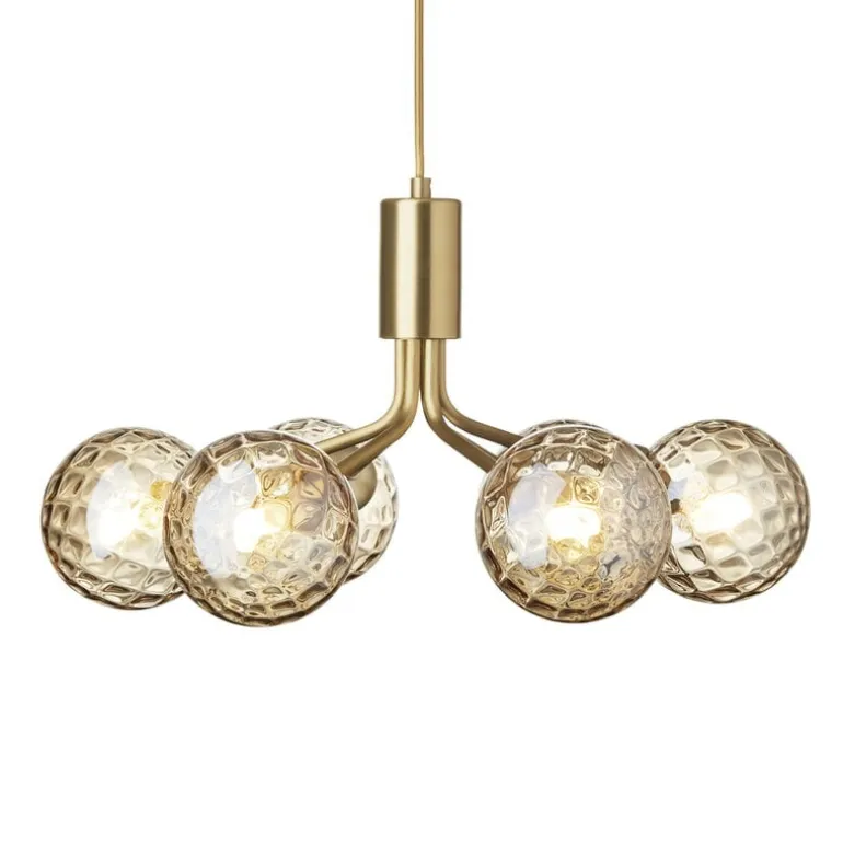 Nuura Apiales 6 pendant, brushed brass - optic gold
