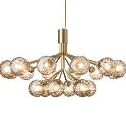 Nuura Apiales 18 pendant, brushed brass - optic gold