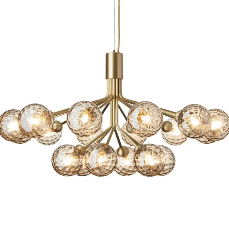 Nuura Apiales 18 pendant, brushed brass - optic gold