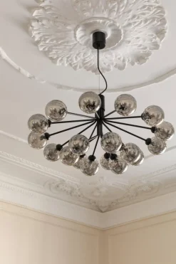 Nuura Apiales 18 pendant, satin black - optic smoked