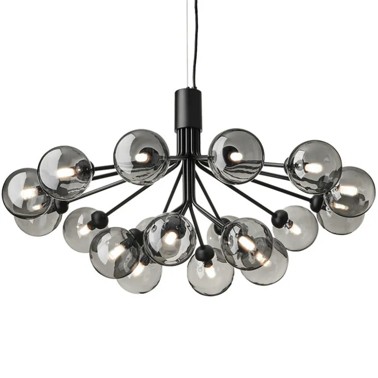 Nuura Apiales 18 pendant, satin black - smoked black