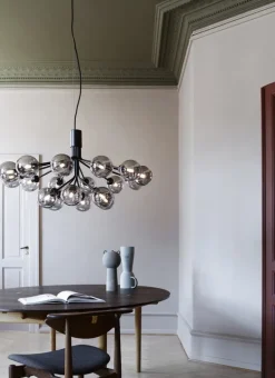 Nuura Apiales 18 pendant, satin black - smoked black