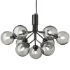 Nuura Apiales 9 pendant, satin black - smoked black