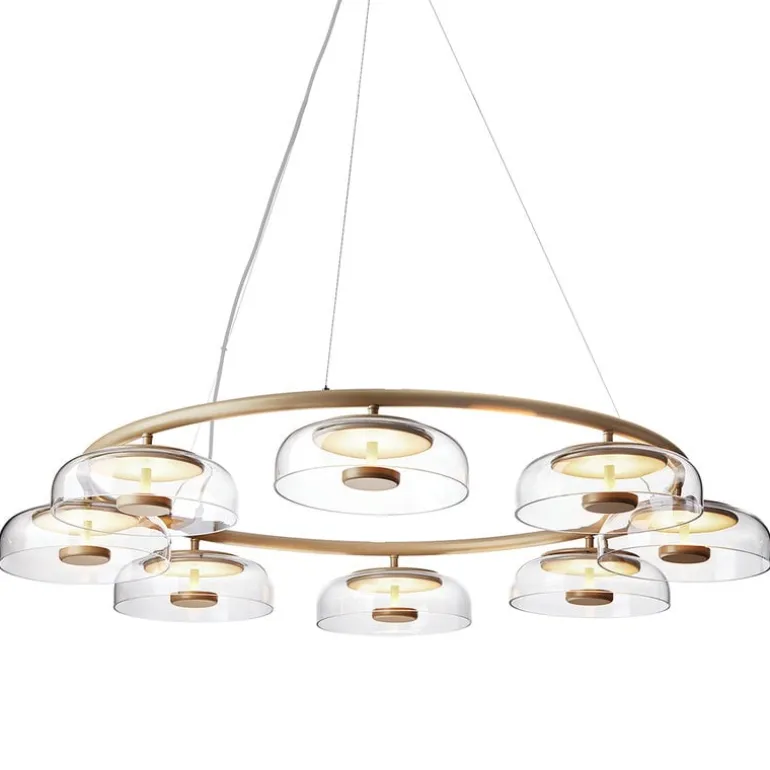 Nuura Blossi 8 pendant, Nordic gold - clear